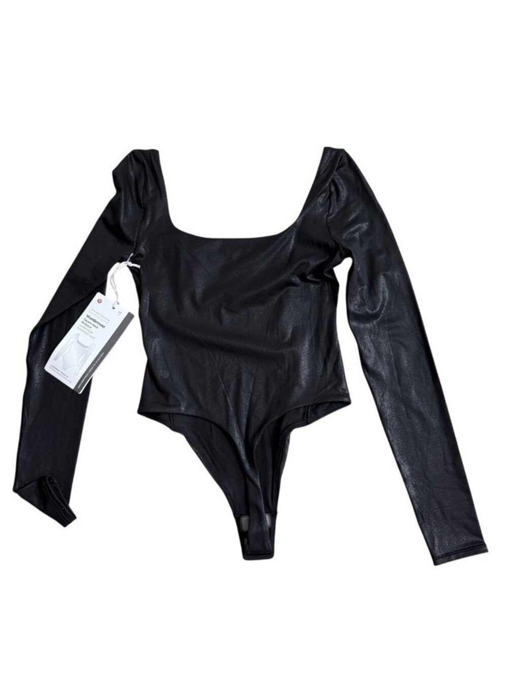 Lululemon XS Wundermost Nulu Square-Neck Long-Sleeve Thong Bodysuit W3INRS NWT - Picture 3 of 16